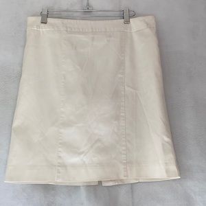 White Apostrophe 7-Panel Fully Lined Mini Skirt Size 10  Cotton Spandex Blend